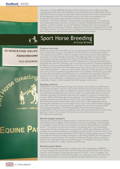 British Breeder Magazine May 2020