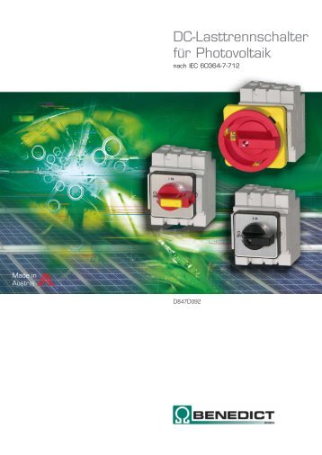 DC-Lasttrennschalter für Photovoltaik