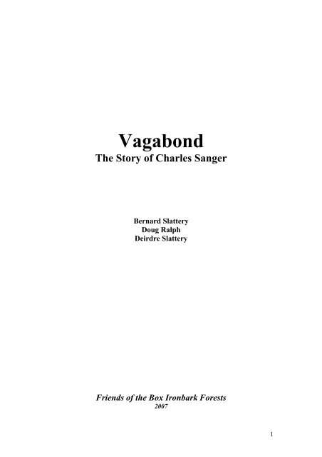 Vagabond. The Story of Charles Sanger - La Trobe University