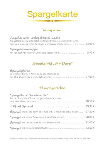 Spargelkarte Alt Derp