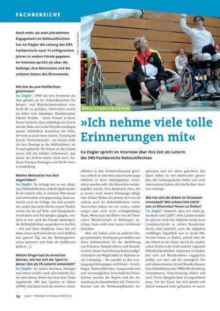 Sport + Mobilität mit Rollstuhl 04/2020