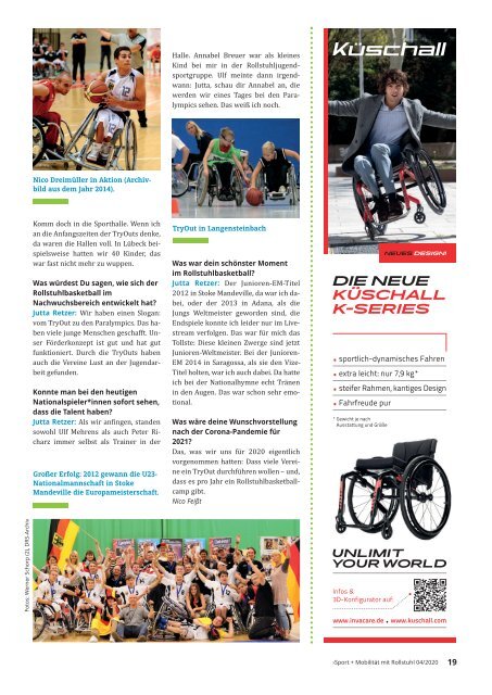 Sport + Mobilität mit Rollstuhl 04/2020