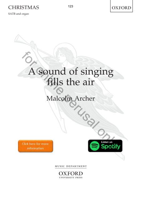 Malcolm Archer sampler