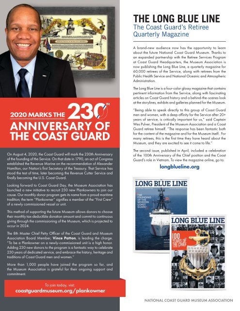 National Coast Guard Museum Association Newsletter (SPRING 2020)
