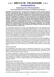 Dopaminagonist in Pflasterapplikation - medizin-telegramm