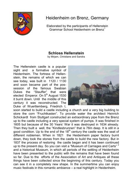 Heidenheim on Brenz, Germany - Hellenstein-Gymnasium ...
