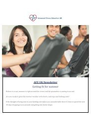 Newsletter 4- Getting fit for summer