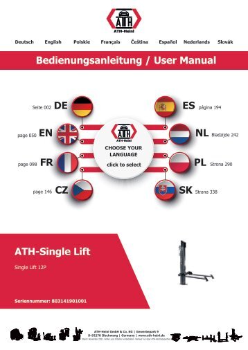 ATH-Heinl Bedienungsanleitung Single Lift 12P 