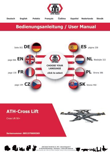 ATH-Heinl Bedienungsanleitung Cross Lift 50 PLUS