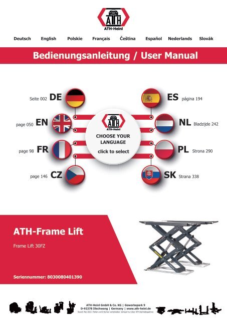 ATH-Heinl Bedienungsanleitung Frame Lift 30FZ