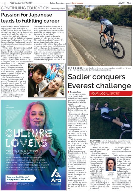 Selwyn Times: May 13, 2020