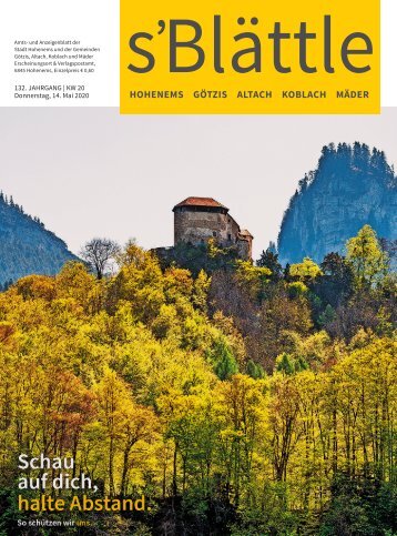 s'Blättle Nr. 20 - Do, 14. Mai 2020