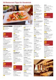 50 Restaurant-Tipps für Osnabrück