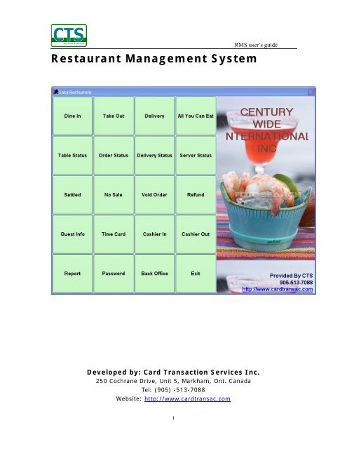 Restaurant Management System Easypos