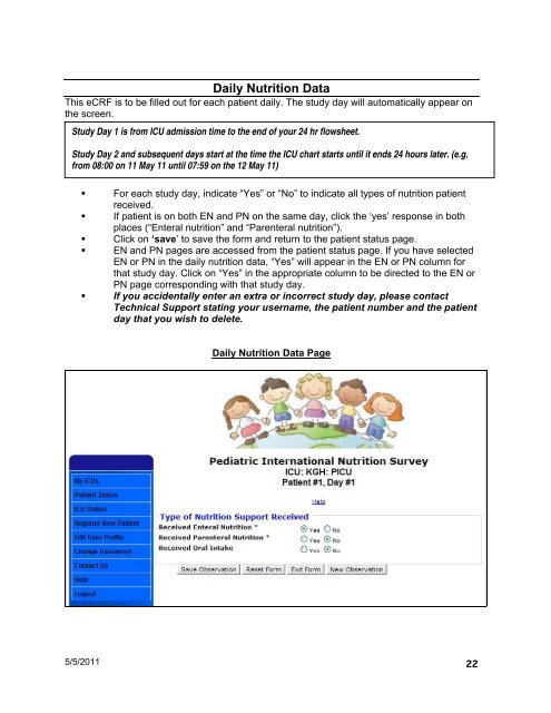 Download PINS 2011 instruction manual - Children's Hospital Boston