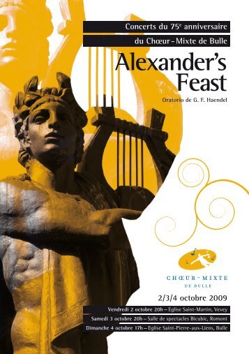 Alexander's Feast - Choeur mixte de Bulle