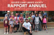 Société Camp Liberté Society 2019 Rapport Annuel