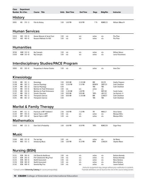 CSUDH Summer Sessions 2020 Bulletin