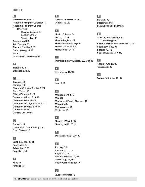 CSUDH Summer Sessions 2020 Bulletin