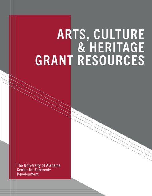 Arts, Culture, & Heritage Grant Resources