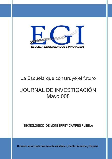 escuela de graduados e innovacion - Campus Puebla - Tecnológico ...