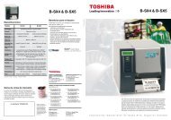 B-SX4 & B-SX5 B-SX4 & B-SX5 - Toshiba Tec