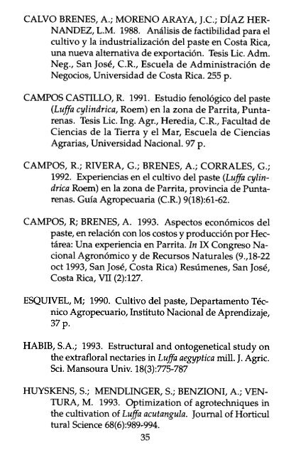 Aspectos técnicos sobre el cultivo del paste. CR - Ministerio de ...