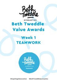 Beth Tweddle Value Awards: Teamwork