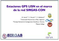 Estaciones GPS LISN en el marco - SIRGAS