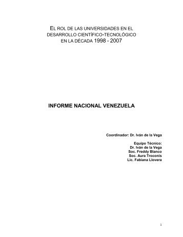 informe nacional venezuela - Universia