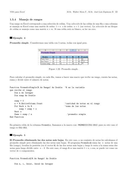 Programación Visual Basic (VBA) para Excel y Análisis ... - TEC-Digital