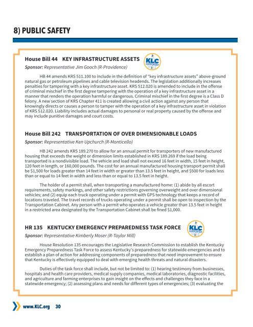 KLC 2020 Legislative Update 