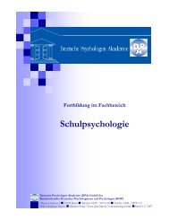 DPA-Fortbildung im Fachbereich Schulpsychologie (PDF) - Sektion ...