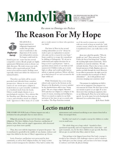 Mandylion_ParishBulletin_MAY 17