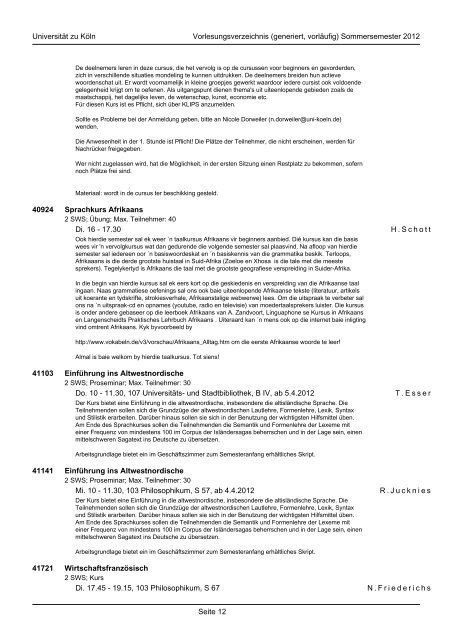 mathematisch-naturwissenschaftliche fakultät - koost - Universität zu ...