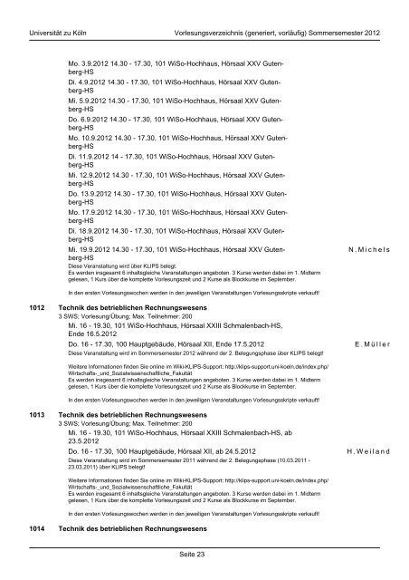 mathematisch-naturwissenschaftliche fakultät - koost - Universität zu ...