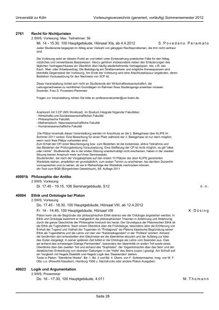 mathematisch-naturwissenschaftliche fakultät - koost - Universität zu ...