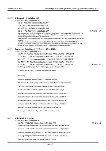 mathematisch-naturwissenschaftliche fakultät - koost - Universität zu ...