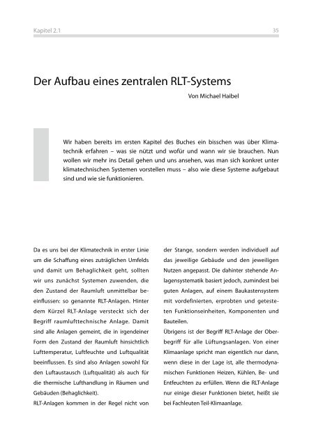 Der Aufbau eines zentralen RLT-Systems - AL-KO