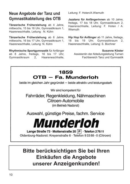 OTB-Mitteilungen 03/2008 - Oldenburger Turnerbund