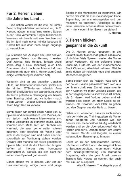 OTB-Mitteilungen 03/2008 - Oldenburger Turnerbund