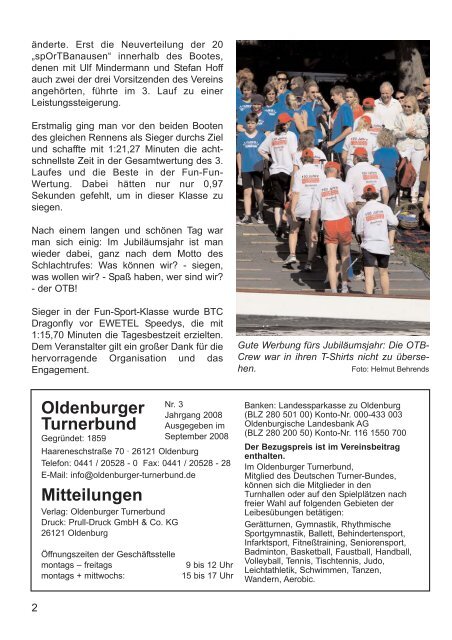 OTB-Mitteilungen 03/2008 - Oldenburger Turnerbund