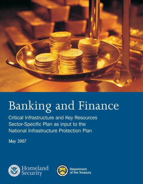 Banking and Finance Sector-Specific Plan - U.S. Department of ...