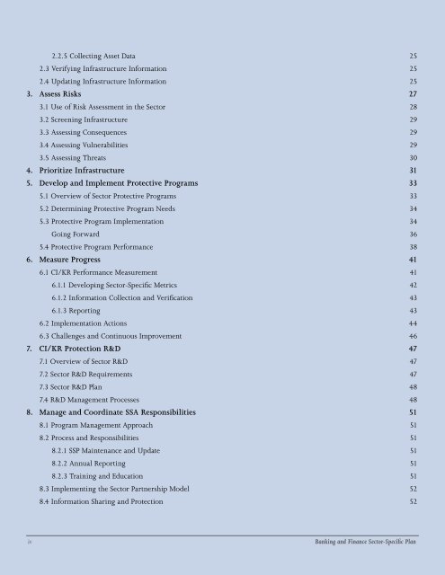 Banking and Finance Sector-Specific Plan - U.S. Department of ...