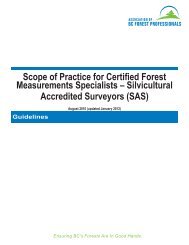 Scope of Practice for Certified Forest Measurements Specialists ...