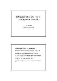 Safe prescription and role of Visiting Medical Officer