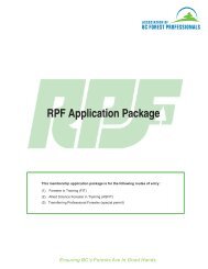 RPF Application Package - Association of BC Forest Professionals