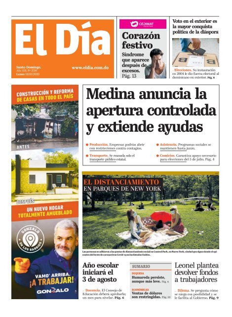 Edición impresa 18-05-2020