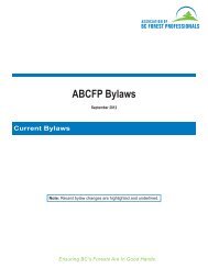 ABCFP Bylaws - Association of BC Forest Professionals