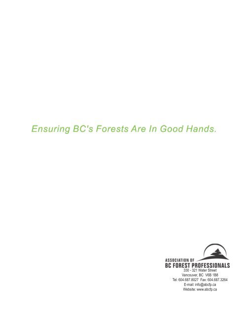 ABCFP Bylaws - Association of BC Forest Professionals